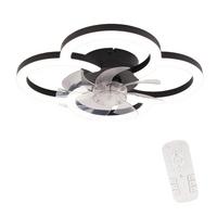 DECKENVENTILATOR BRIGITTE Ⅲ 50/2/14 cm - Schwarz, Kunststoff (50/50/14cm) - Nettlife