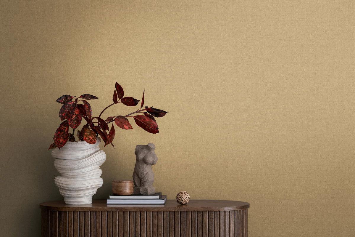 VLIESTAPETE Gold 53/1005 cm - Goldfarben, Textil (53/1cm) - KUNSTLOFT