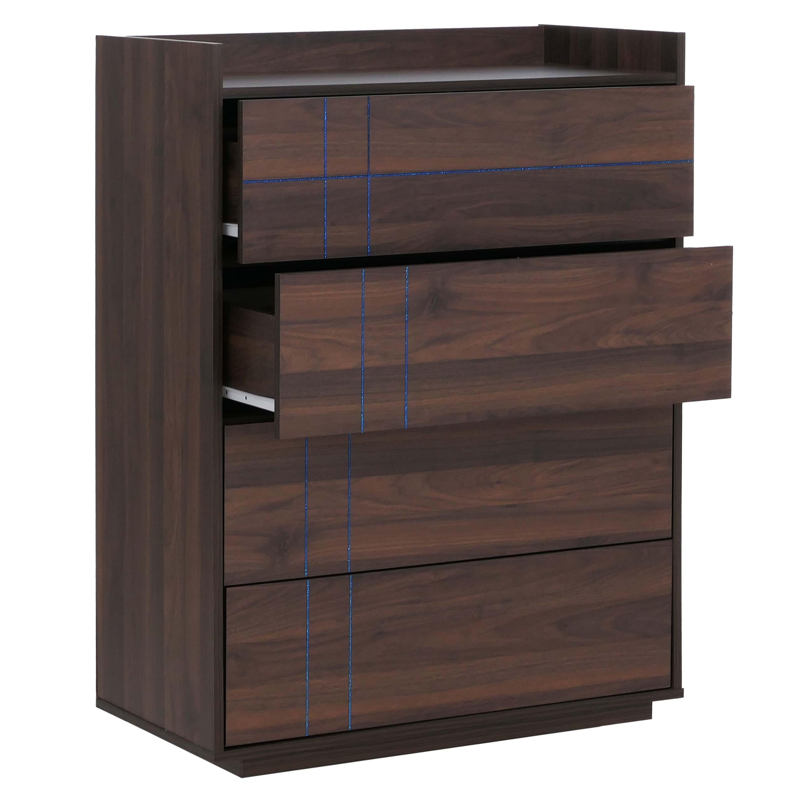 KOMMODE Walnuss Dekor - Walnussfarben, Holz (80/107/40cm) - MCW
