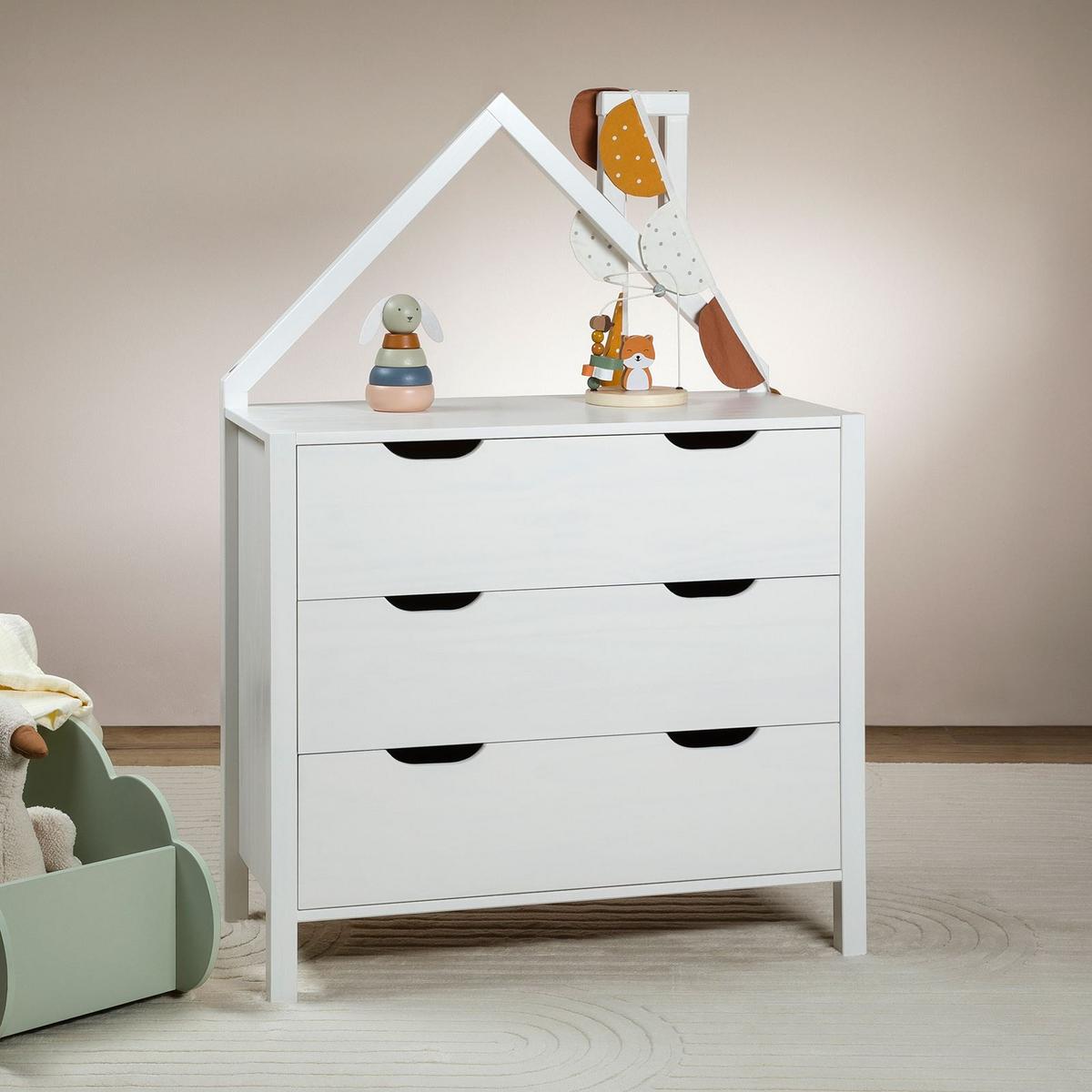 KOMMODE ELANO weiß - Weiß, Holz (83/120/41cm) - IDIMEX