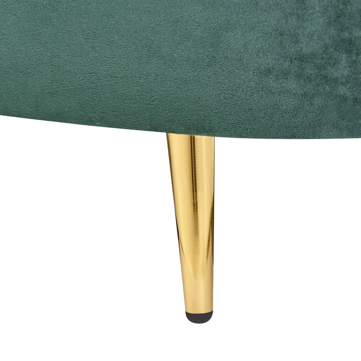 3-SITZER-SOFA Samtstoff Smaragdgrün Savar - Hellgrün, Textil (183/69/84cm) - Beliani