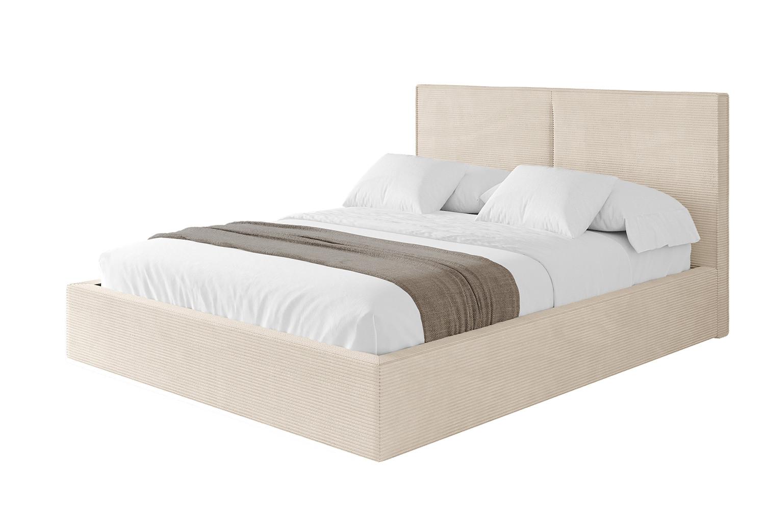 POLSTERBETT mit Bettkasten und Lattenrost, Boxbett ohne Matratze - VANTO 180x200 Beige - Creme, Holzwerkstoff/Textil (180/200cm) - ALTDECOR