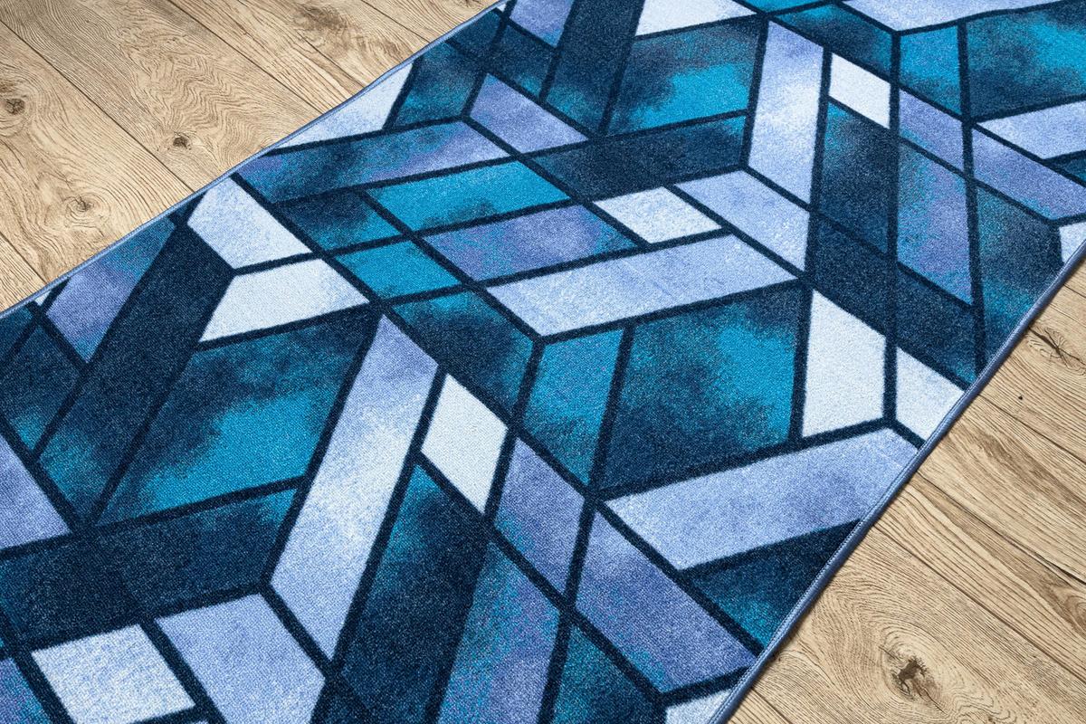 LÄUFER Antirutsch ROMBY 57/100 cm - Blau, Textil (57/100cm) - rugsX