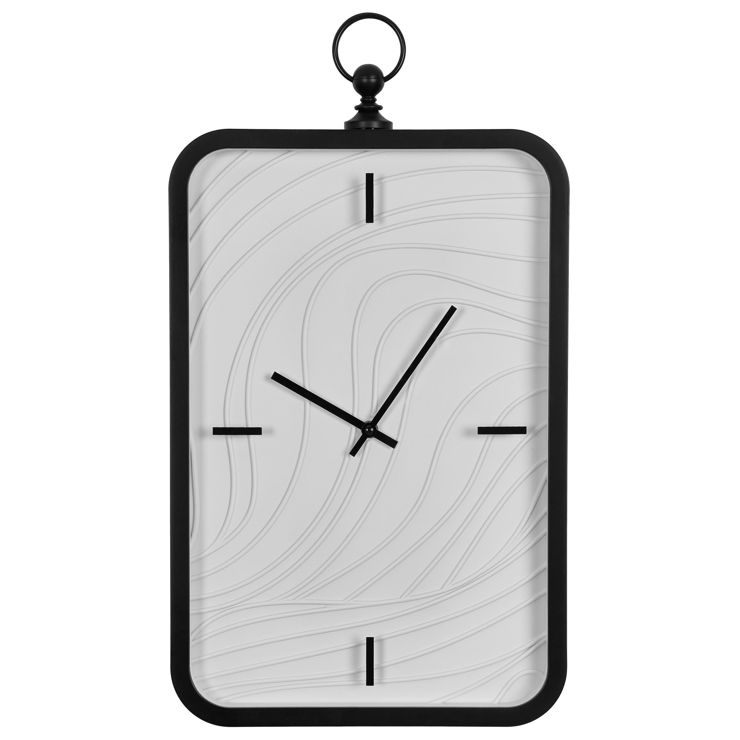 WANDUHR Weiß/Schwarz Moliens - Schwarz/Weiß, Kunststoff (32/57/5cm) - Beliani