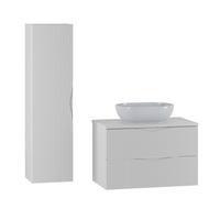 BADMÖBEL 80.6cm Tao 2er-Set Weiß - Weiß, Holzwerkstoff (80.6/52.2/46.5cm) - Petits-meubles