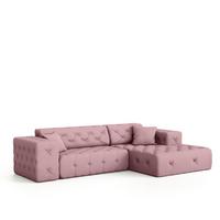 ECKSOFA Chantal - Pink, Holzwerkstoff/Textil (266/171cm) - Fun Möbel