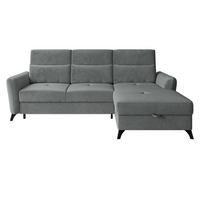 ECKSOFA Talia, Seite: Rechts 2R-LC - Graphitfarben/Schwarz, Holz/Kunststoff (238/167cm) - MIRJAN24