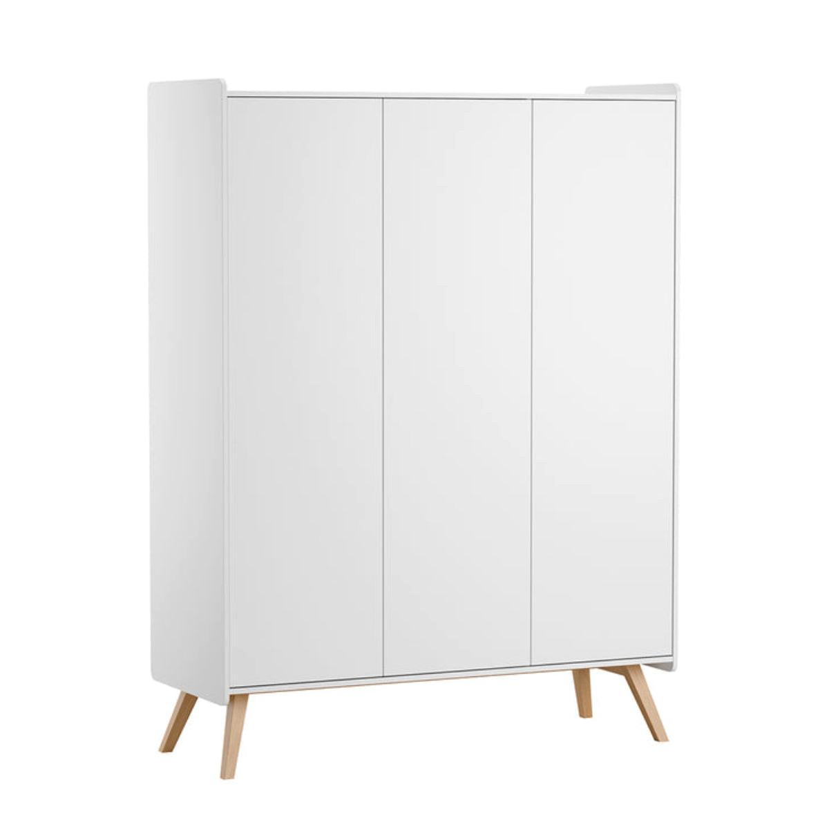 SCHRANK 3 Türen Vintage Weiß - Weiß, Holzwerkstoff (148.9/200/5cm) - Petits-meubles