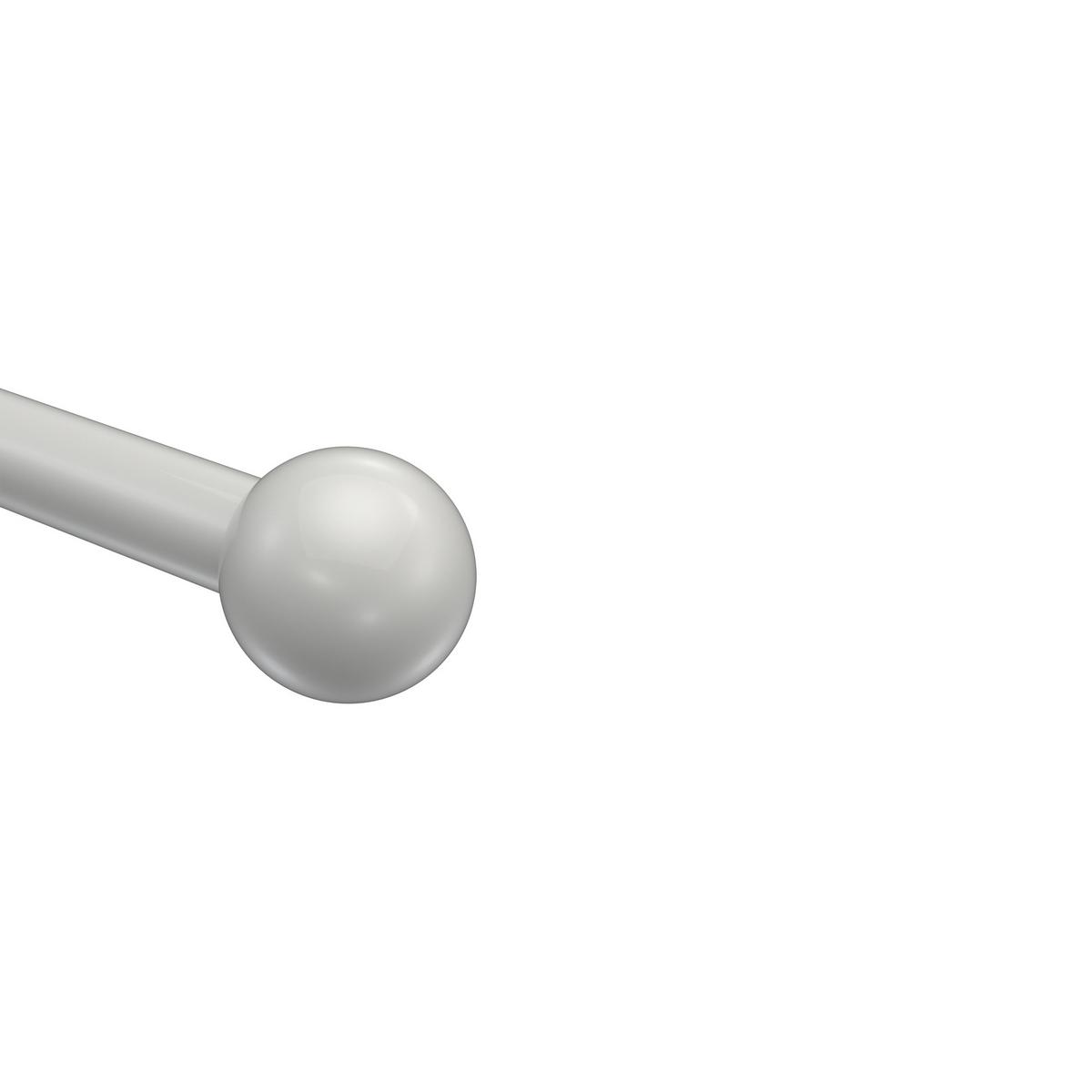 ENDSTÜCKE FÜR GARDINENSTANGEN 20 mm Ø, Luino Weiß, Packung 2 Stück - Weiß, Metall (2.5/3/3cm) - INTERDECO
