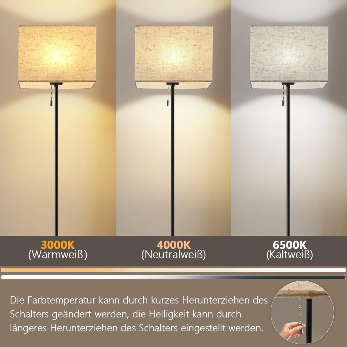 LED-STEHLAMPE Yama 134/16/25.5cm - Schwarz, Metall (134/16/25.5cm) - Nettlife