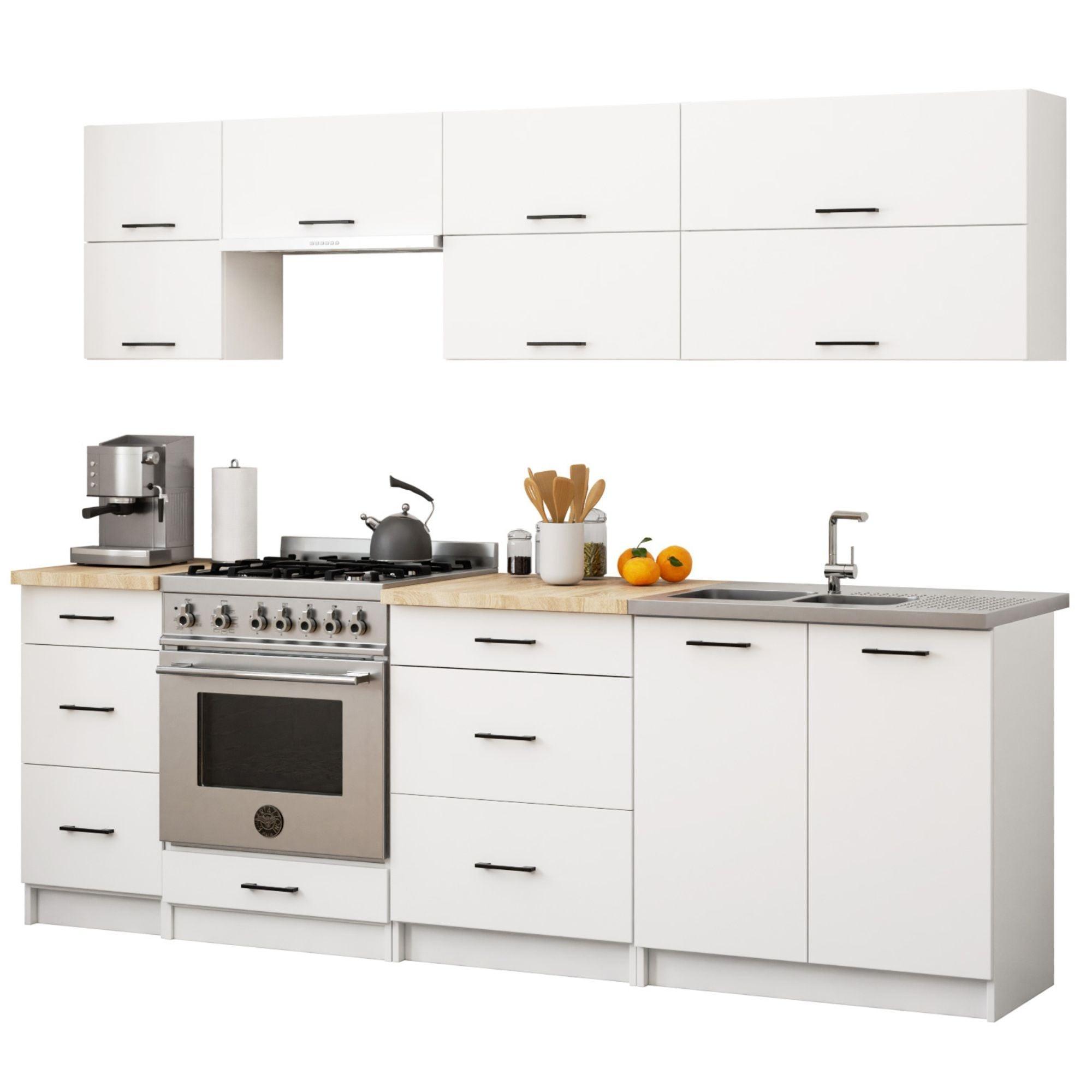 KÜCHENLEERBLOCK Weiß 203/240/46 - Weiß, Holzwerkstoff (240/203/46cm) - RAUMHIRSCH FURNITURE