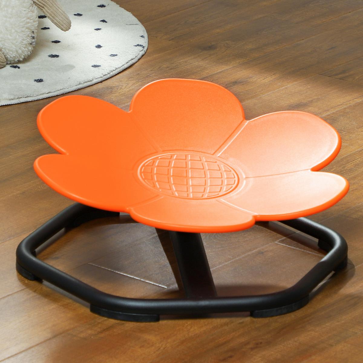 KINDERSTUHL Drehstuhl Sensorischer Balance Sitz - Schwarz/Orange, Kunststoff (55/26/55cm) - AIYAPLAY