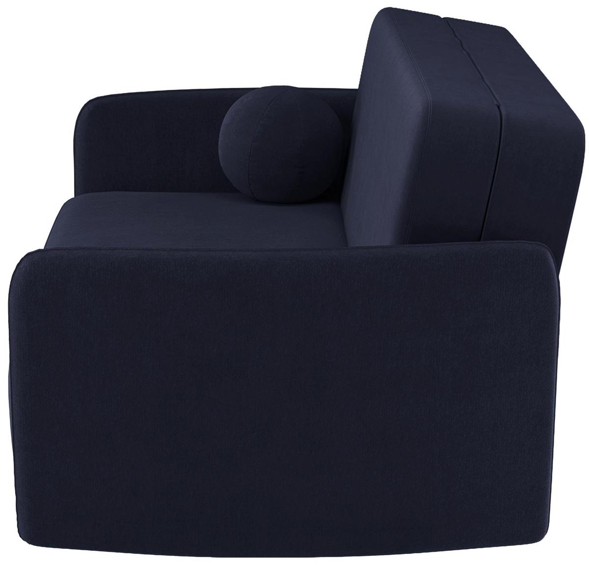 SCHLAFSOFA Paxi 165 cm - Schwarz/Dunkelblau, Textil/Metall (165/84/106cm) - Selsey