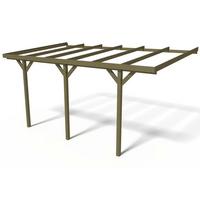 CARPORT AUTO solar 2 Braun - Braun, Holz (437/245/300cm) - Habitat Garten