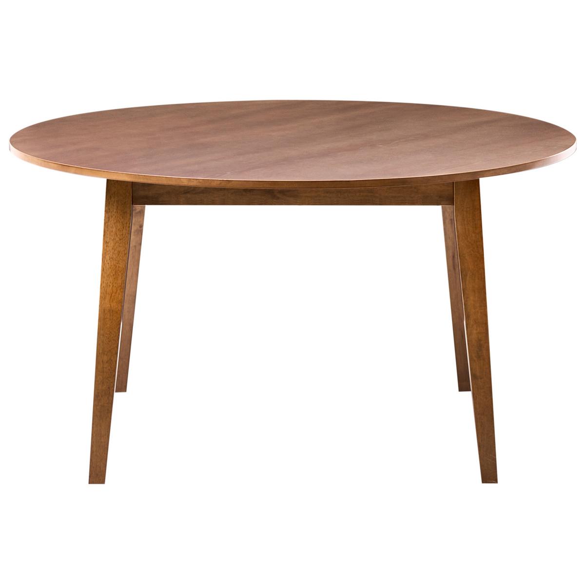 ESSTISCH Dunkle Eiche 140/140 cm Huntley - Dunkelbraun, Holzwerkstoff (140/140/75cm) - Beliani