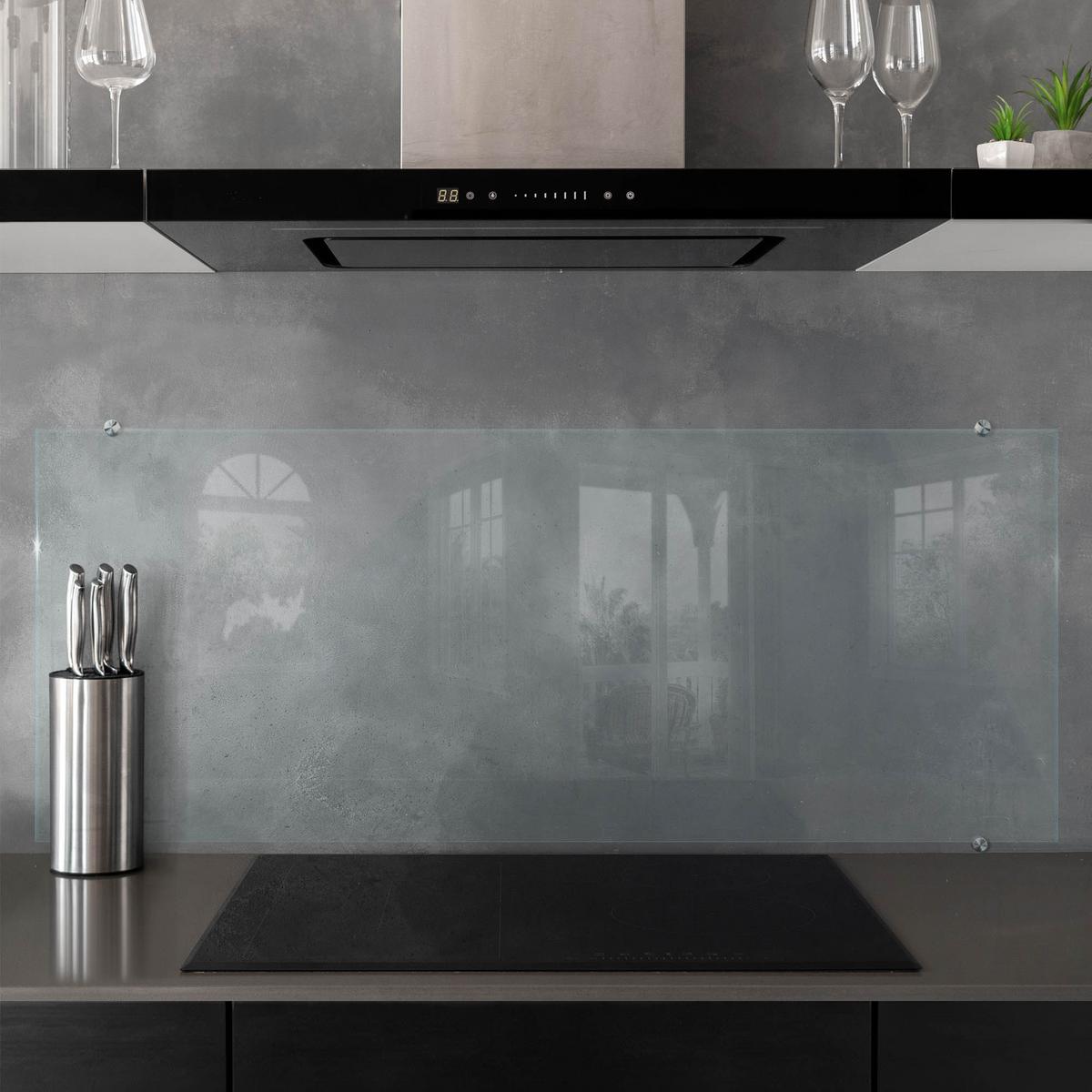 KÜCHENRÜCKWAND – 125x50 cm - Transparent, Glas (125/50/0.4cm) - Wallfluent
