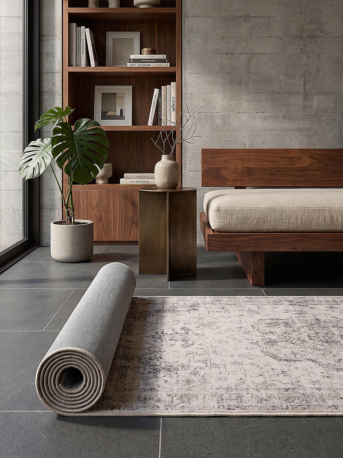 LÄUFER waschbar, mit floralen Ornamenten, VERNANTE in Beige-Grau, 80 x 150 cm - Beige, Textil (80/150cm) - KADIMA DESIGN