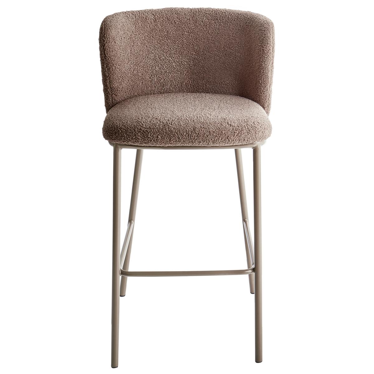 BARSTÜHLEN 2er-Set Braun Mina II - Braun, Textil (52/98/46cm) - Beliani