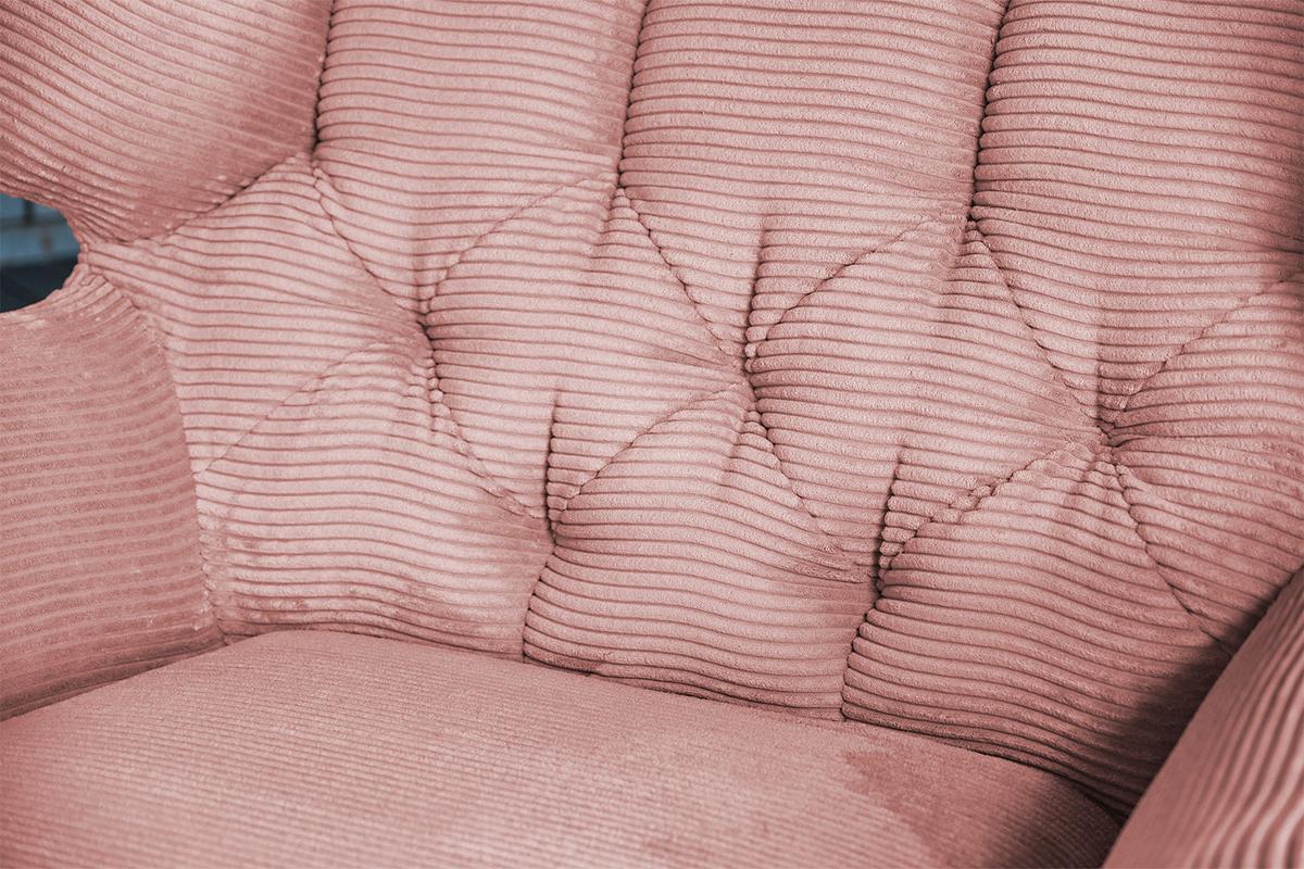 LONGSEAT CHAMRE Rosé Cord - Schwarz/Rosa, Textil/Metall (130/95/160cm) - KAWOLA