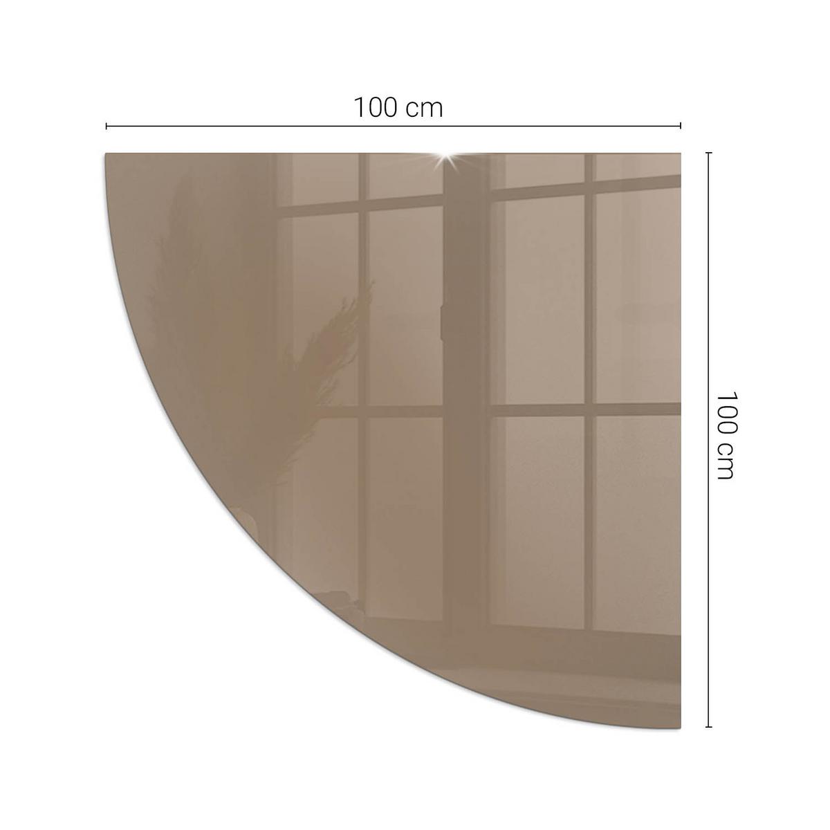 GLASPLATTE für Kamin 100x100 cm - Braun, Glas (100/100/0.4cm) - TULUP