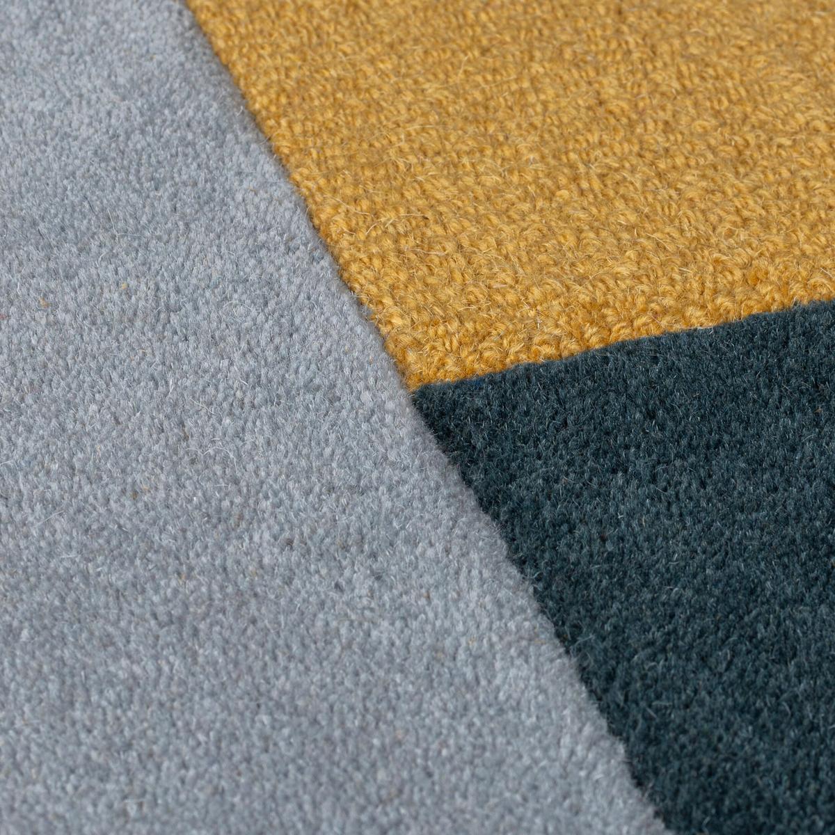 WOLLTEPPICH DEBEN, geometrisch, Kontrast-Bunt, 120 x 170 cm - Multicolor, Textil (120/170cm) - KADIMA DESIGN