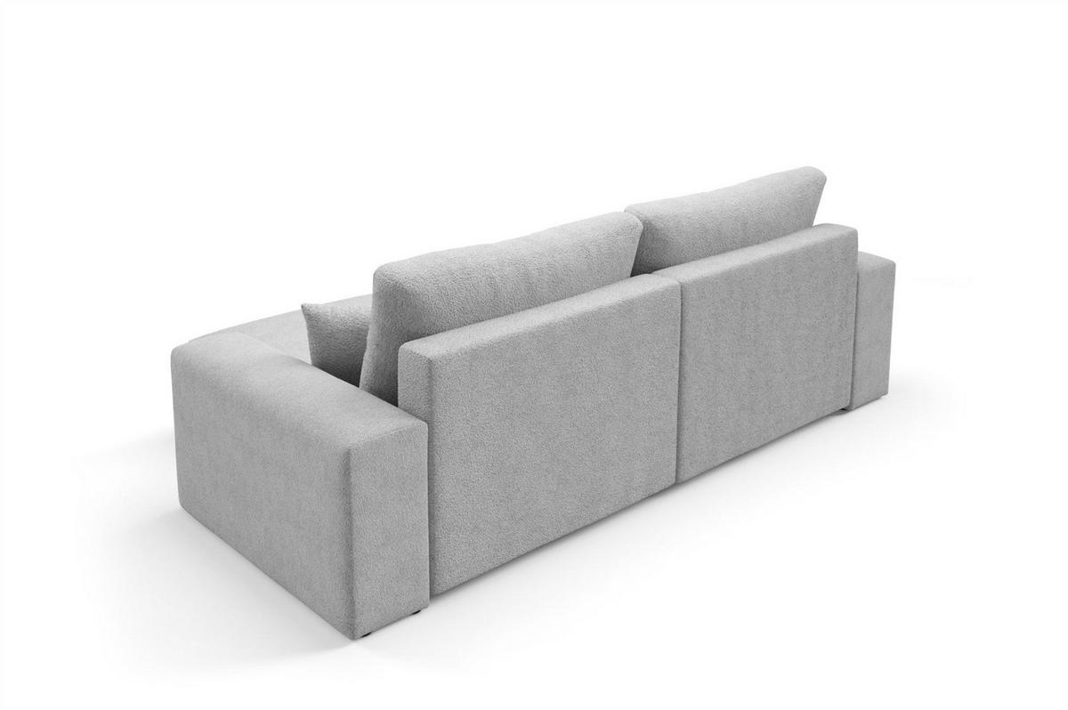 ECKSOFA Arona Xs Mit Schlaffunktion - Hellgrau, Holzwerkstoff/Textil (255/148cm) - Fun Möbel