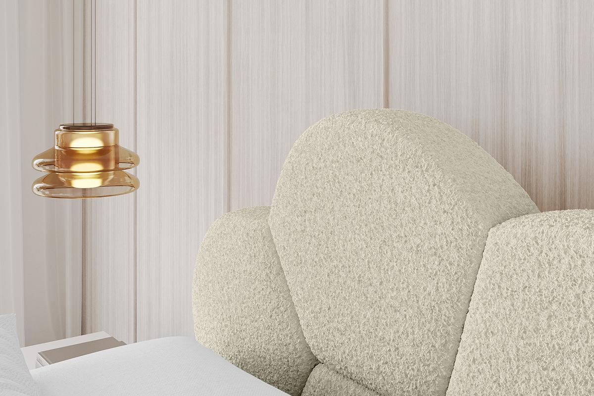 POLSTERBETT mit Bettkasten und Lattenrost, Boxbett ohne Matratze - LANA 180x200 Beige - Taupe, Holzwerkstoff/Textil (180/200cm) - ALTDECOR