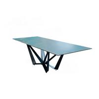 ESSTISCH ODAR Grün Glas - Schwarz/Grün, Glas/Metall (100/180/76cm) - KAWOLA