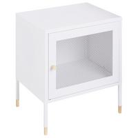 NACHTTISCH Metall weiß 45/35/51 cm Ossett - Weiß, Metall (45/51/35cm) - Beliani