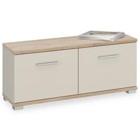 SITZBANK BILBAO Cremona Eiche/Kaschmir - Kaschmir/Sonoma Eiche, Holzwerkstoff (90/40/34cm) - IDIMEX