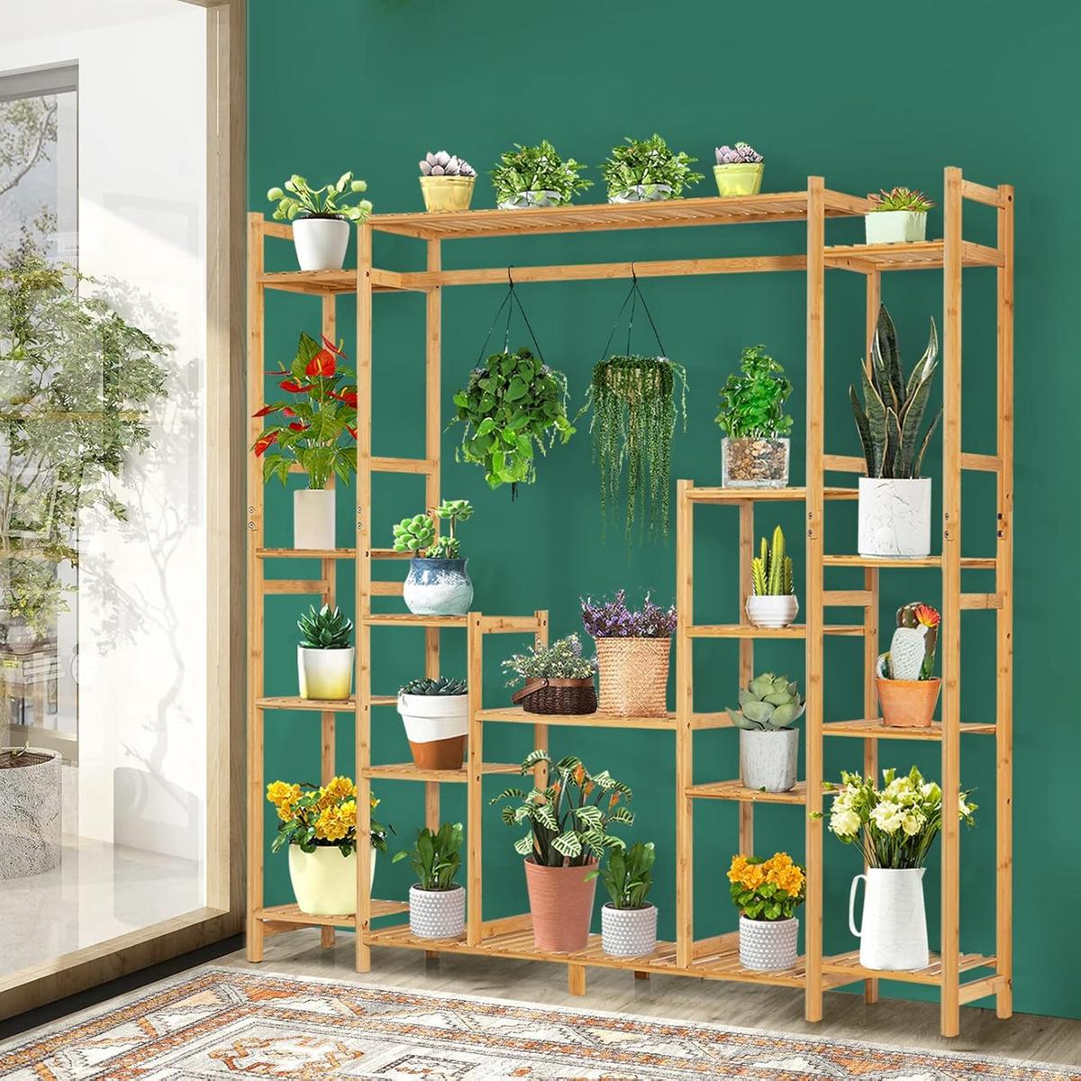 BLUMENSTÄNDER Natur - Naturfarben, Naturmaterialen (167/166/30cm) - COSTWAY