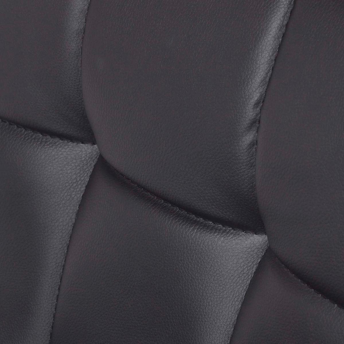 BARSTUHL Bramley mit Lehne, Kunstleder, drehbar & höhenverstellbar - Schwarz, Textil (44/113/44cm) - Homescapes