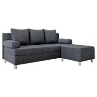 SCHLAFSOFA Dover mit Polsterhocker - Chromfarben/Greige, Holz/Kunststoff (192/86/80cm) - MIRJAN24