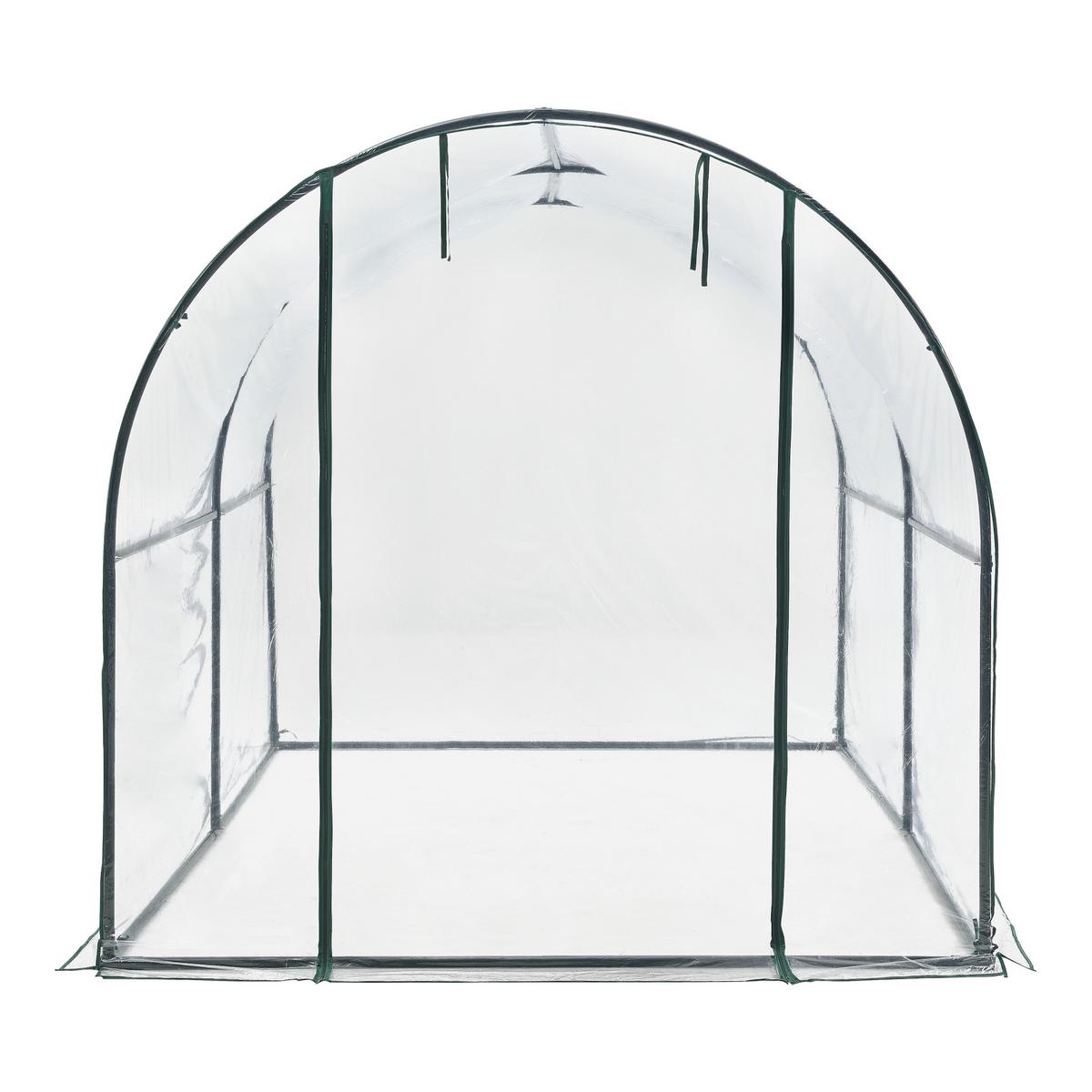 GEWÄCHSHAUS Grünwald - Transparent, Kunststoff (200/190/300cm) - [en.casa]