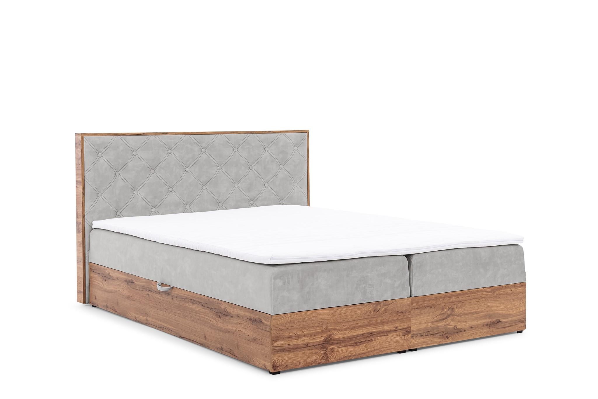 BOXBETT Maximo In Torre - Hellgrau, Holzwerkstoff/Textil (140/200cm) - Fun Möbel