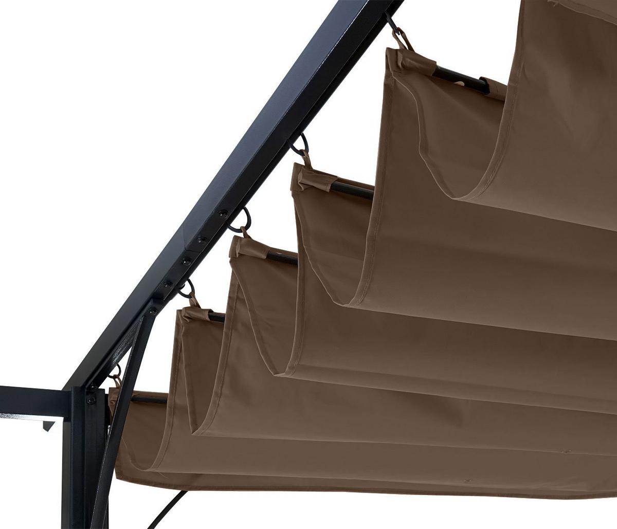 PERGOLA Taupe, Braun - Taupe/Braun, Metall (350/232/350cm) - MCW