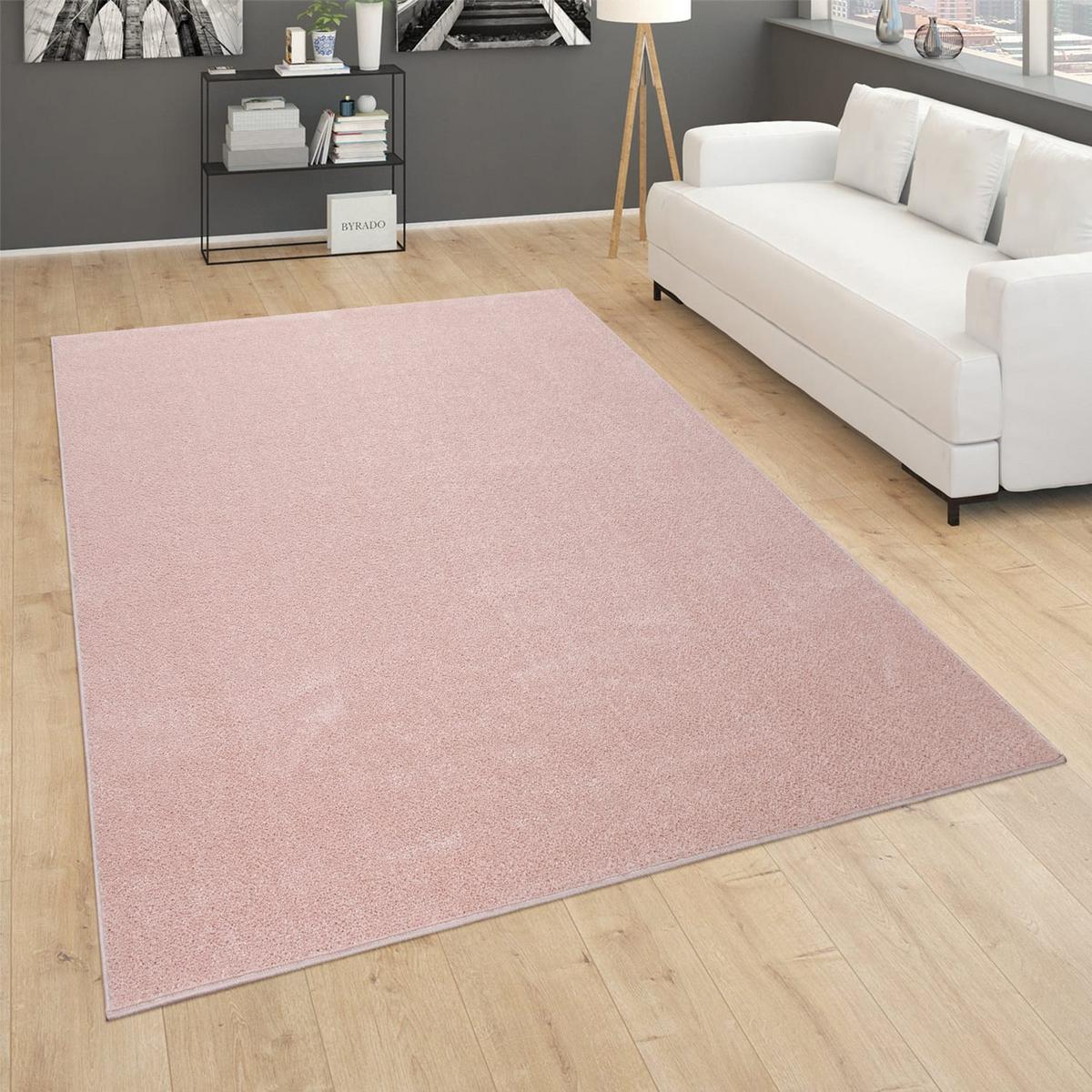 KURZFLORTEPPICH Waschbar, einfarbig, Rosa, 60 x 100 cm - Rosa, Textil (100/60cm) - KADIMA DESIGN
