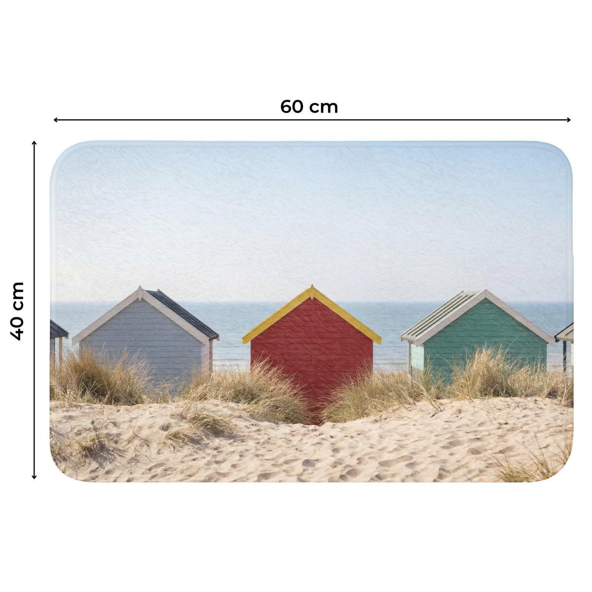 WC-VORLEGER Strand - Ferienhäuser - Farbenfroh - Dünen Toilettenvorleger 60x40 cm - Multicolor, Textil (60/1cm) - OnlyWow