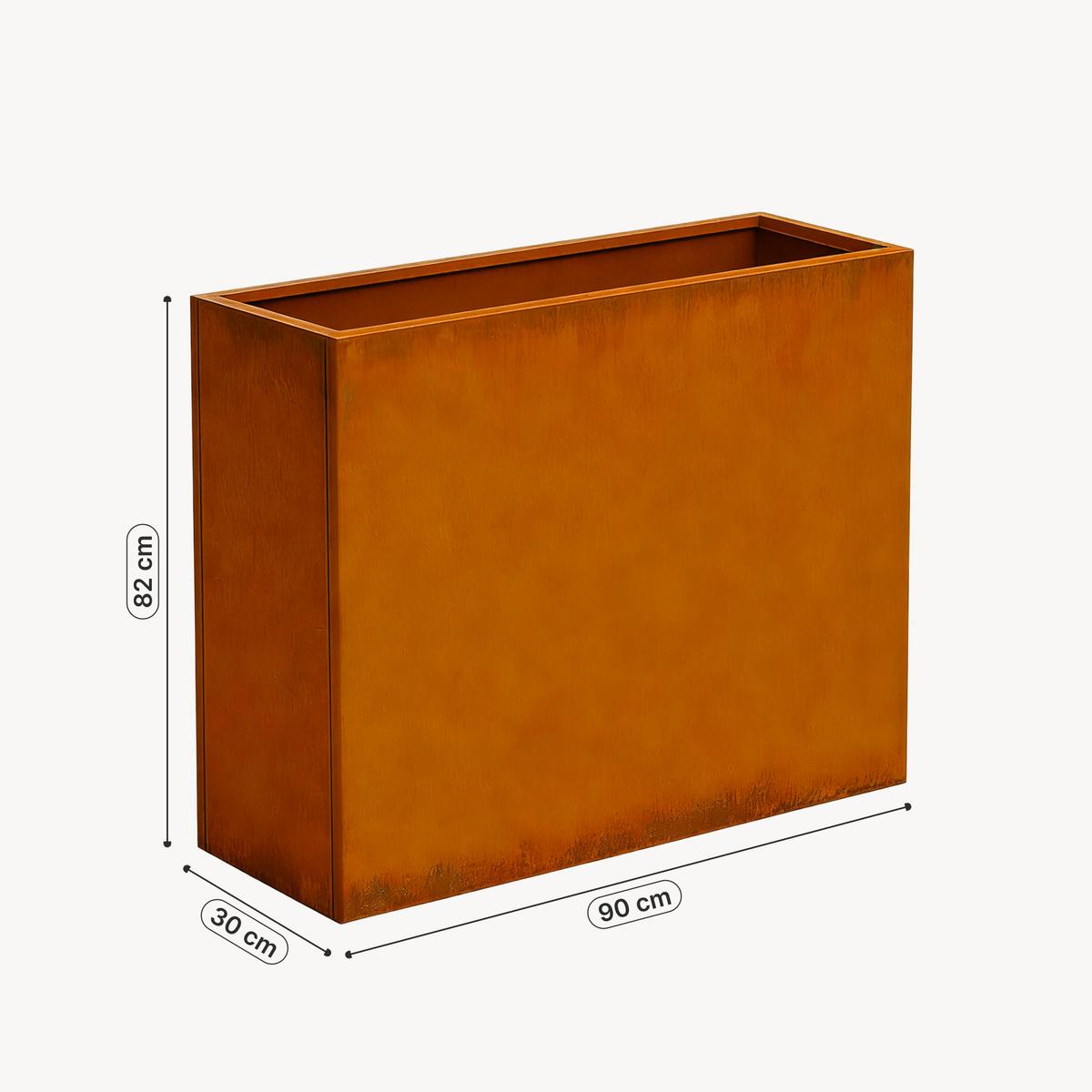 PFLANZKÜBEL Vaargel - Rostfarben, Metall (90/82/30cm) - casa.pro