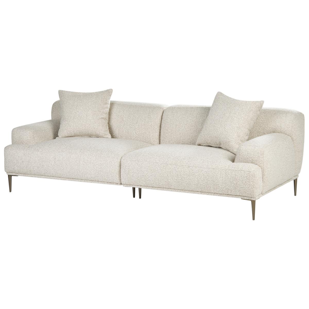 3-SITZER-SOFA Bouclé Cremeweiß Matila - Creme, Textil (233/70/94cm) - Beliani