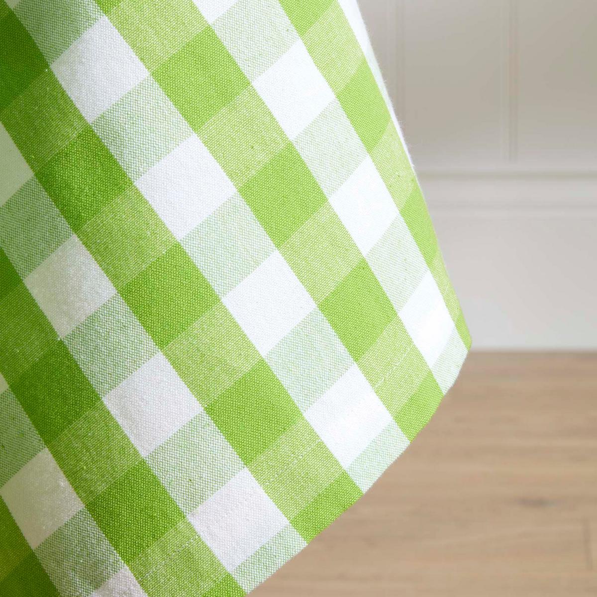 TISCHDECKE Vichy-Karo grün kariert, 137/137 cm - Grün, Textil (137/137cm) - Homescapes