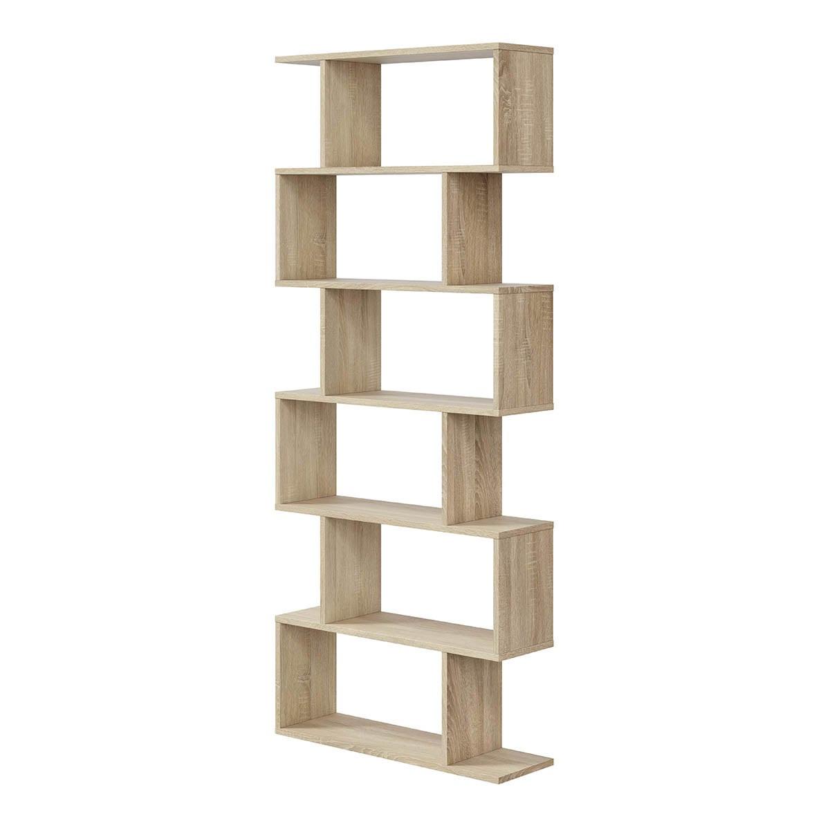 BÜCHERREGAL mit 6 Ebenen H192 cm - Athena - Eiche Artisan, Holzwerkstoff (24/192/8cm) - Calicosy