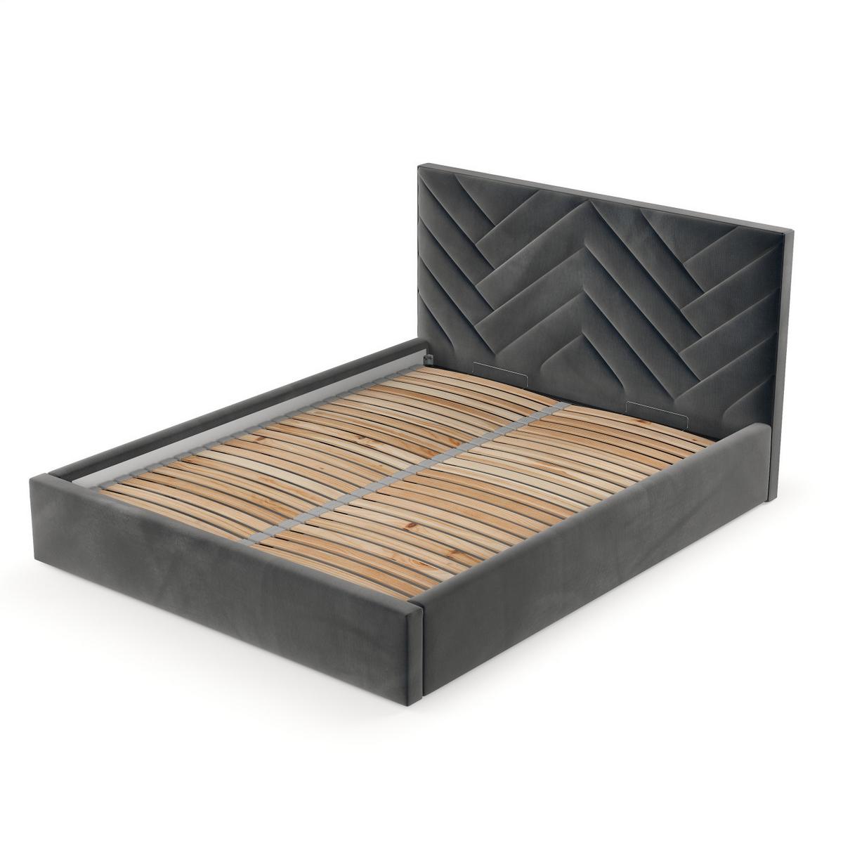 POLSTERBETT Arco 160/200 cm Anthrazit im Paros Stoff - Anthrazit/Schwarz, Holz/Holzwerkstoff (160/200cm) - AltaBeds