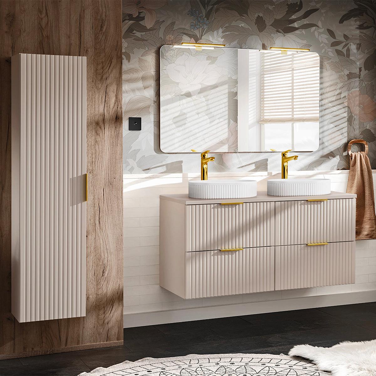 WASCHTISCHUNTERSCHRANK 80.6cm Adriel Kaschmir - Beige, Holzwerkstoff (80.6/59/46cm) - Petits-meubles