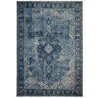 TEPPICH COQUET, im Vintage-Stil, Blau, 120 x 170 cm - Blau, Textil (170/120cm) - KADIMA DESIGN