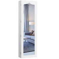 SCHMUCKSCHRANK 120cm Weiß - Weiß, Holz (37/120/12cm) - COSTWAY