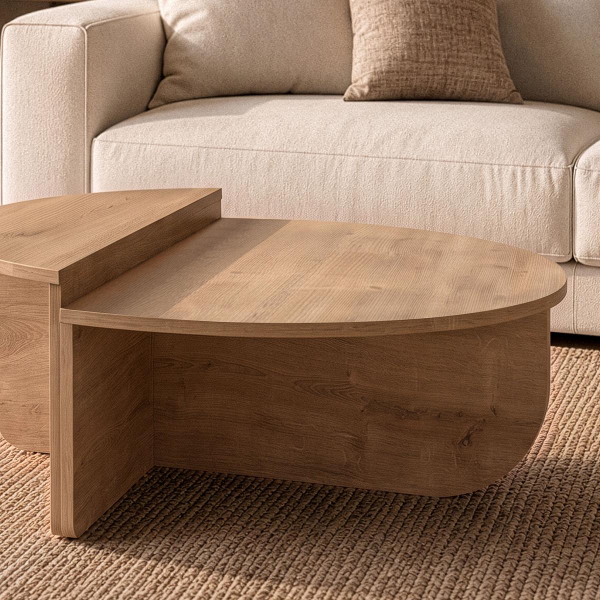 COUCHTISCH (2er-Set) orion 35/90/90 cm - Apfelbaumfarben, Holz/Holzwerkstoff (90/90/35cm) - Calicosy