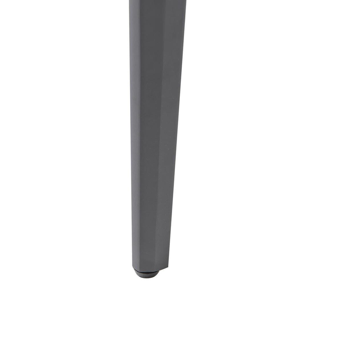 GARTENTISCH 180/90 cm Marmor Optik Schwarzer Marmor Sovareto - Dunkelgrau, Kunststoff (180/90/75cm) - Beliani