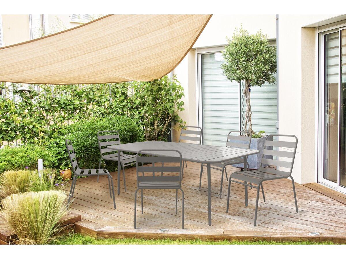 GARTENTISCH bilbao Taupe - Taupe, Metall (180/90/71cm) - Habitat Garten