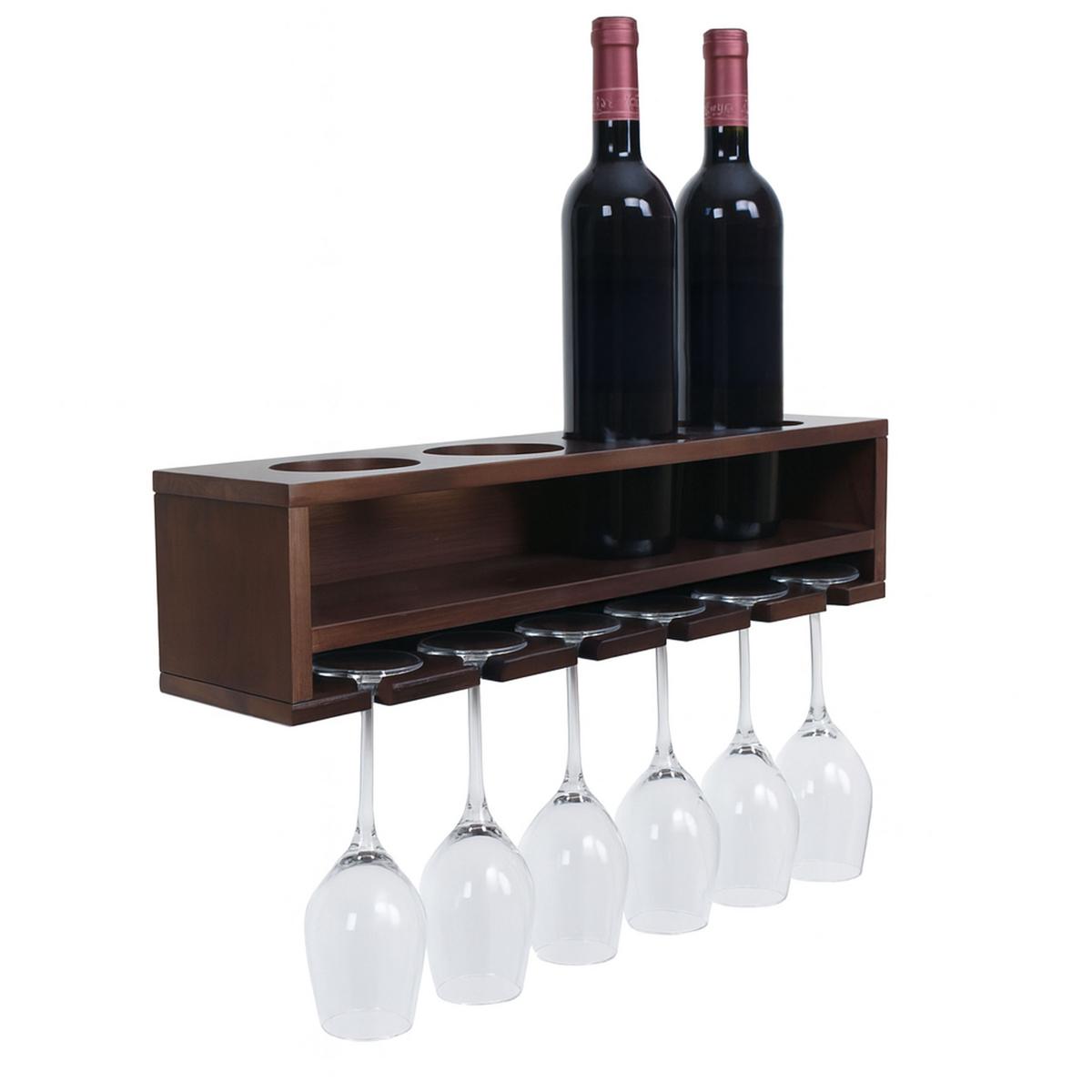 WEINREGAL Braun - Braun, Holz (48/12/12cm) - MCW